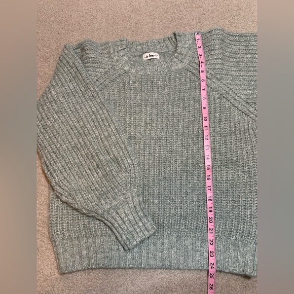 In Loom Anthropologie Mint Green Crew Neck Wool Blend Sweater Women Small Medium - Picture 4 of 7